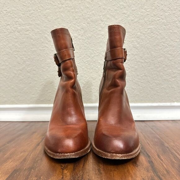 FRYE 4015 Ankle Boots Booties in Cognac Leather #3475389 - Picture 3 of 11